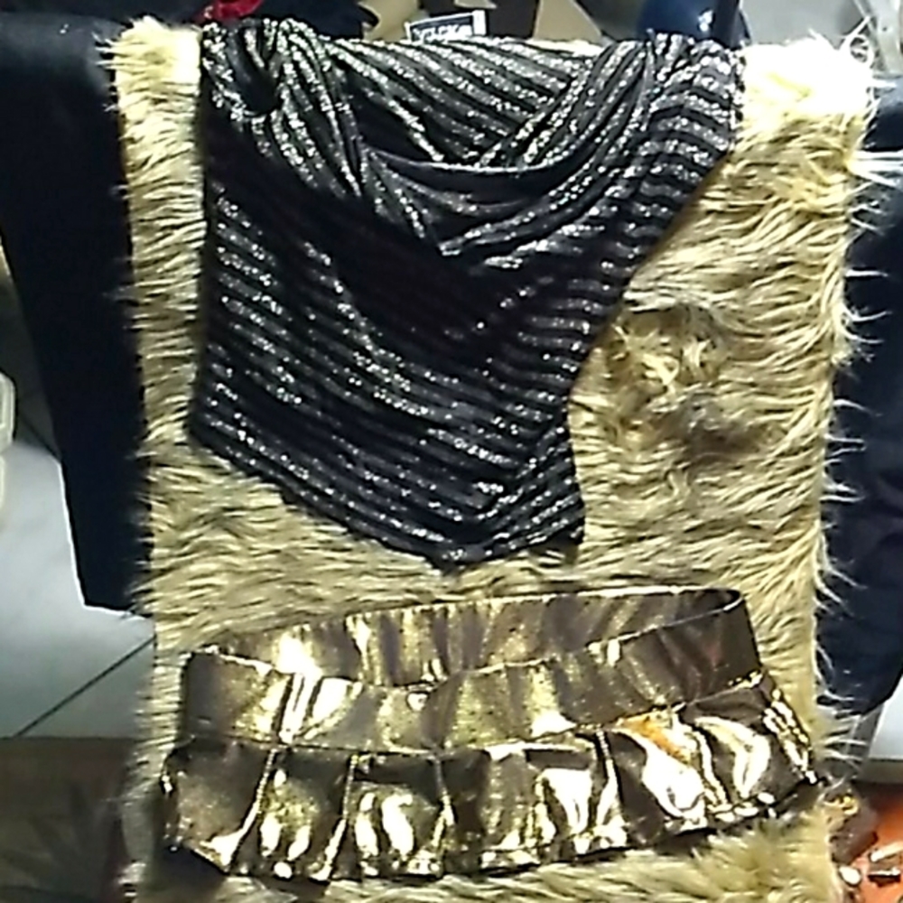 Gold Super Mini Cosplay Skirt